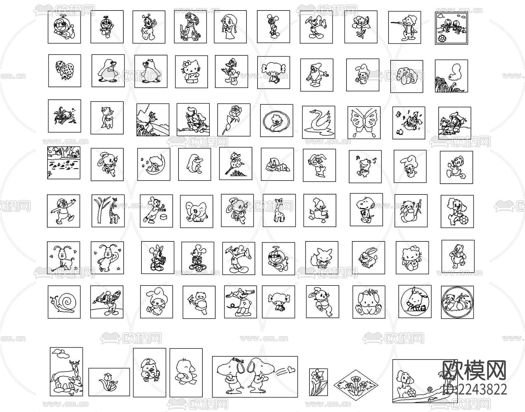 超全的拼花CAD图库下载（渲染图3）