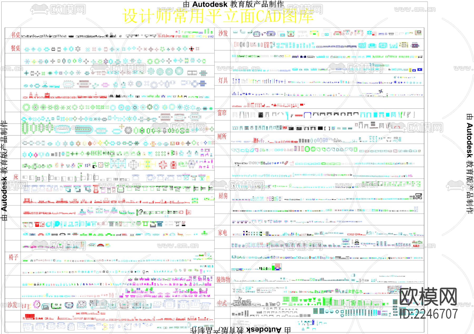 设计师常用平立面CAD图库下载