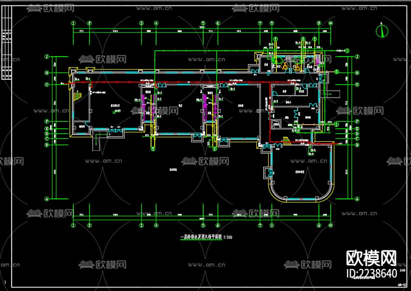 睢宁西盛园新三期工程幼儿园给排水施工图下载（渲染图2）