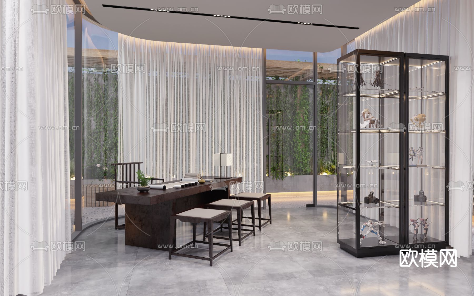 现代露台花园书房3d模型下载（渲染图4）