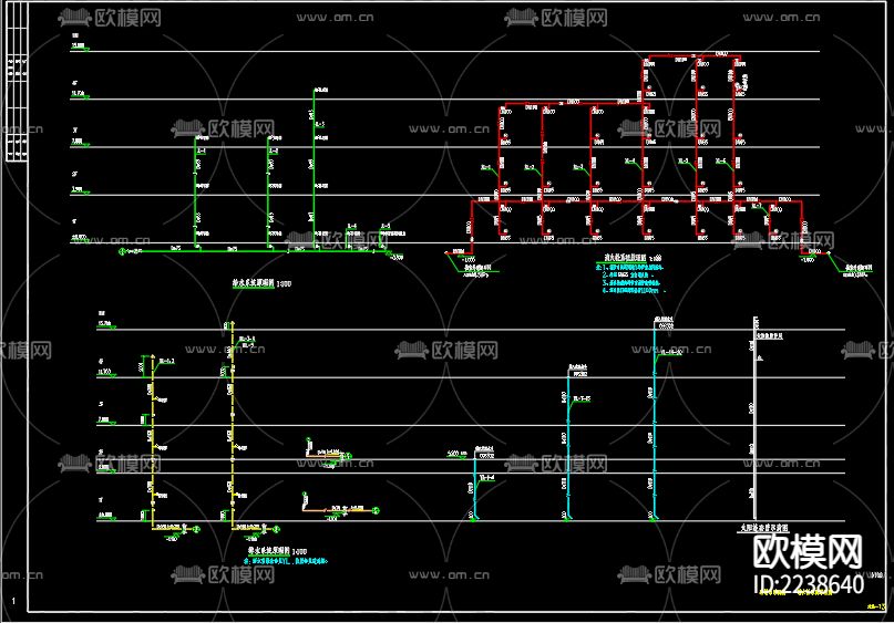 睢宁西盛园新三期工程幼儿园给排水施工图下载（渲染图4）