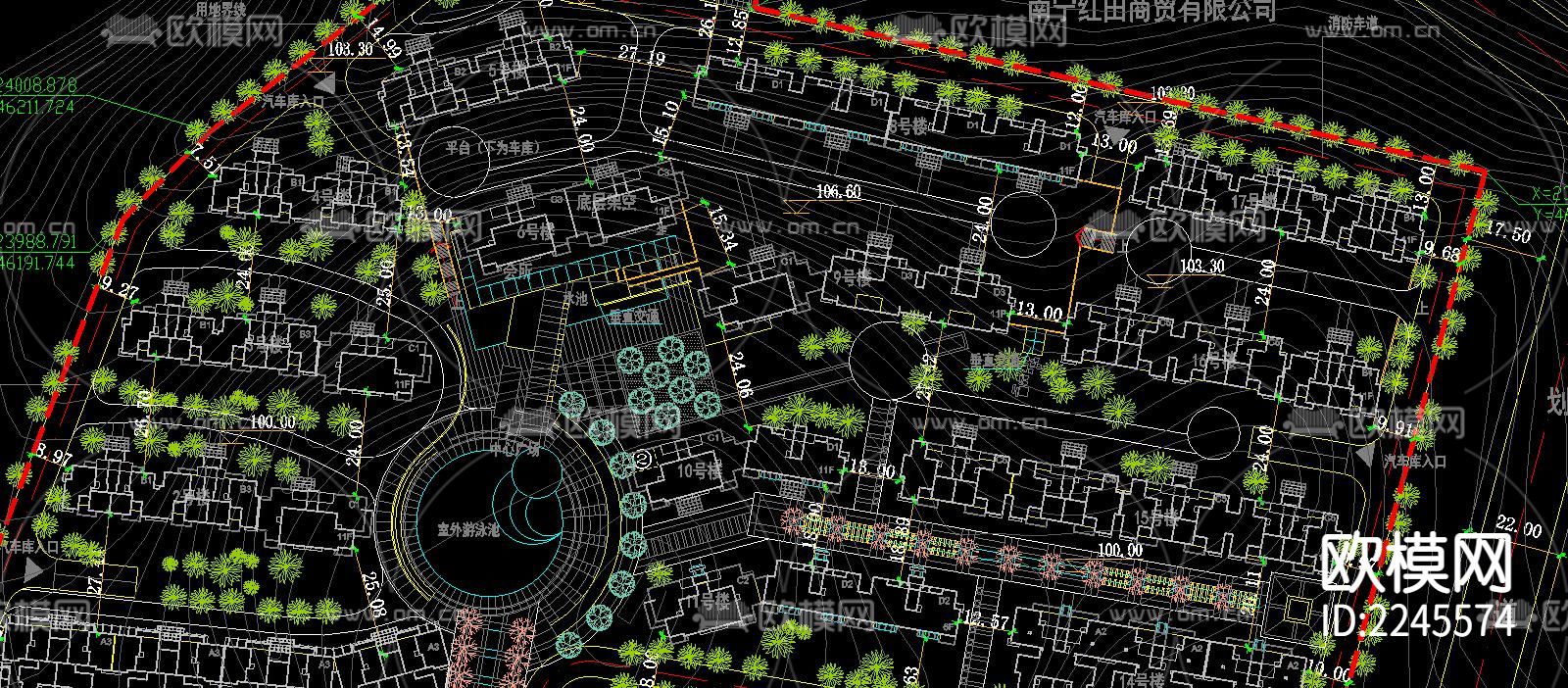住宅总平面图下载（渲染图2）