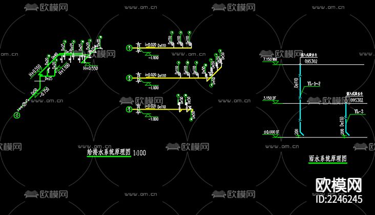 瑶沟村部给排水施工图设计低版本下载（渲染图4）