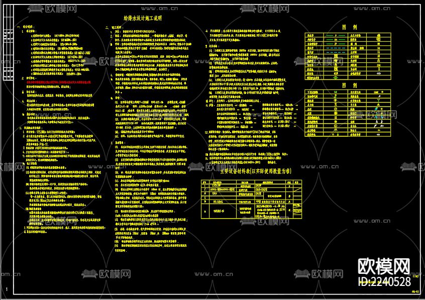睢宁西盛园工程21号给排水及水灭火系统设计施工图下载（渲染图2）