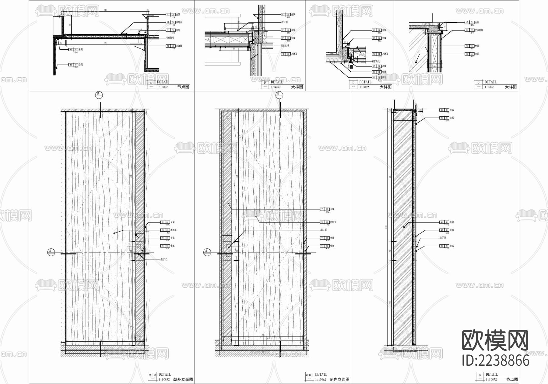 110㎡三居室家装样板房CAD施工图  私宅 平层 家装下载（渲染图10）