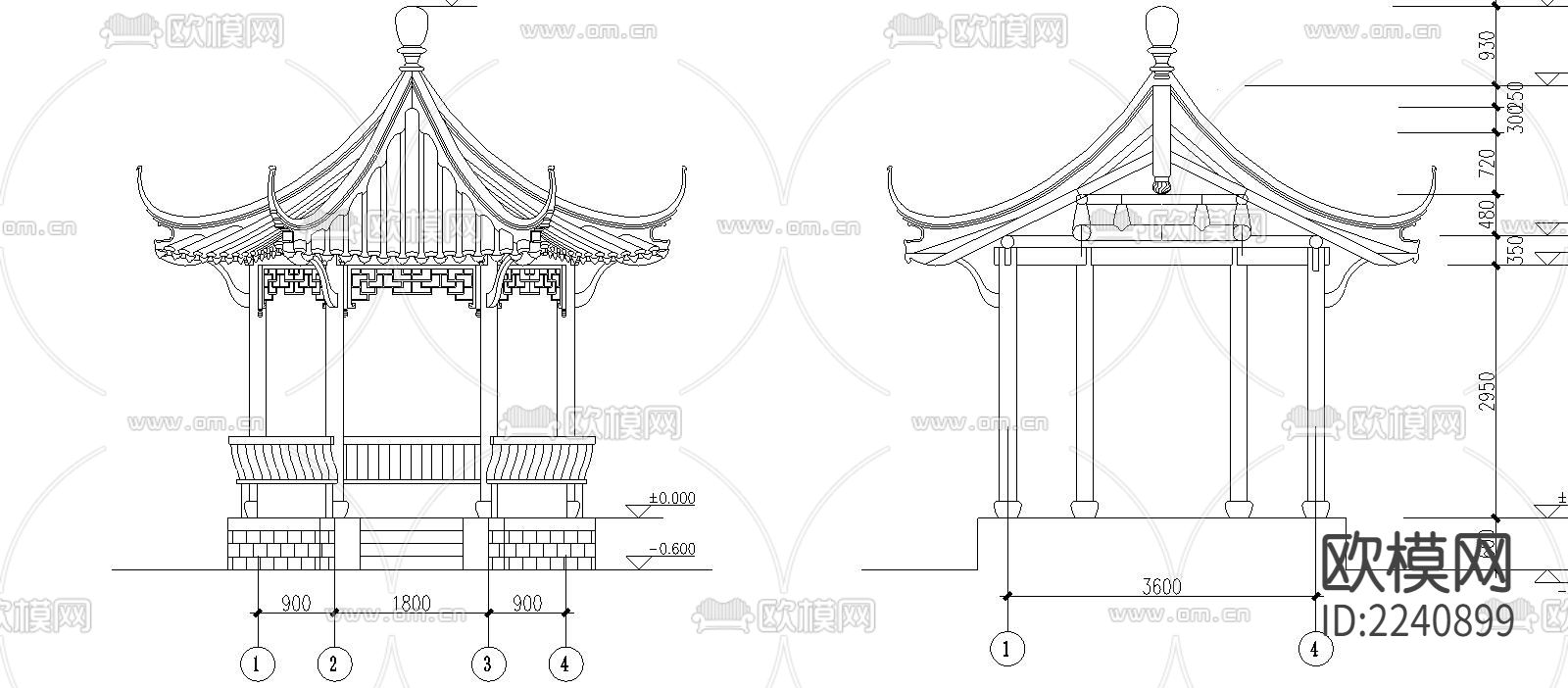 精美古艺术亭设计下载（渲染图1）
