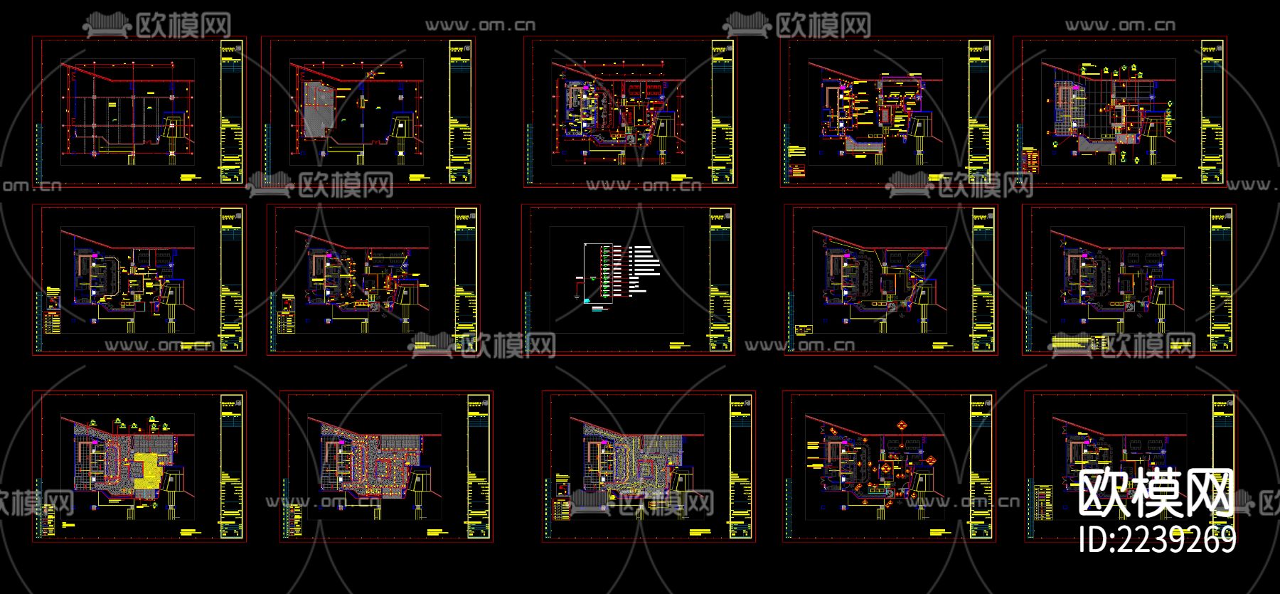 日料店施工图 效果图下载（渲染图4）