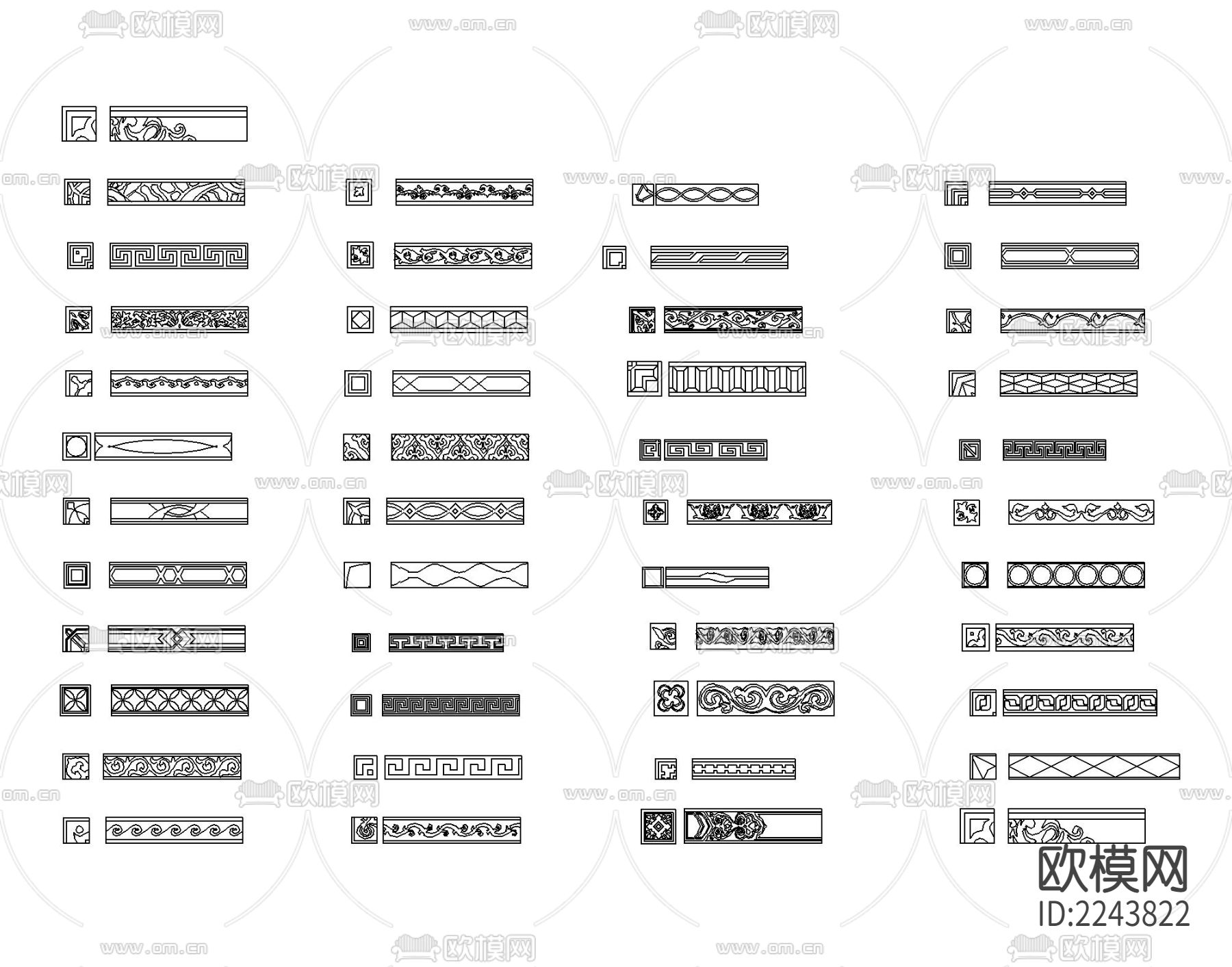 超全的拼花CAD图库下载（渲染图9）