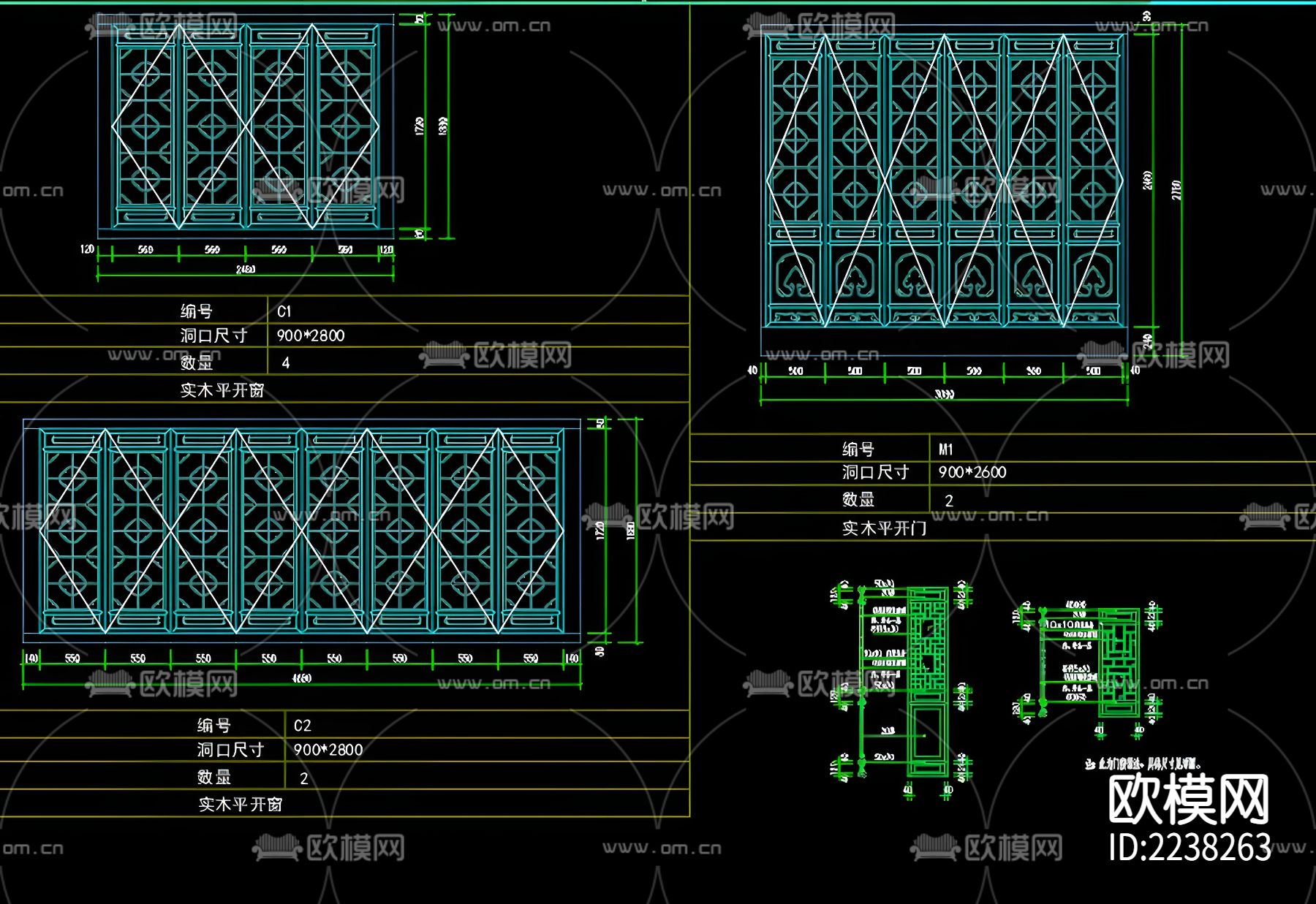 古建寺庙CAD图纸下载（渲染图9）