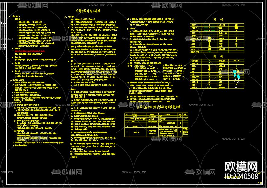 睢宁西盛园工程26号给排水设计施工图下载（渲染图2）
