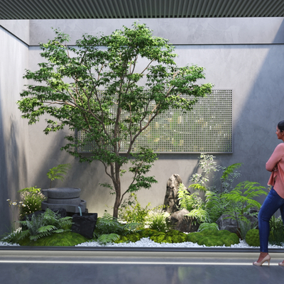 室内植物景观小品3d模型