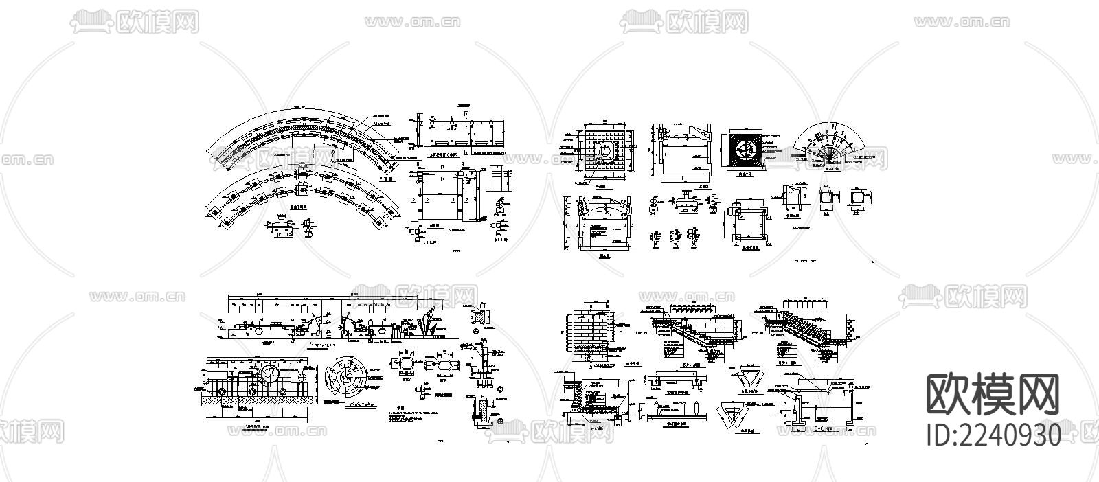 休息廊等小品节点图下载（渲染图4）