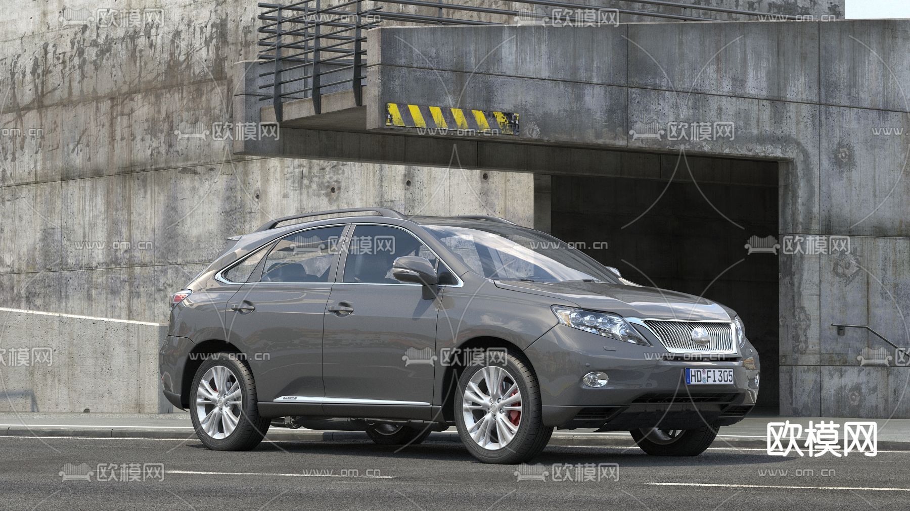 雷克萨斯SUV汽车3d模型下载