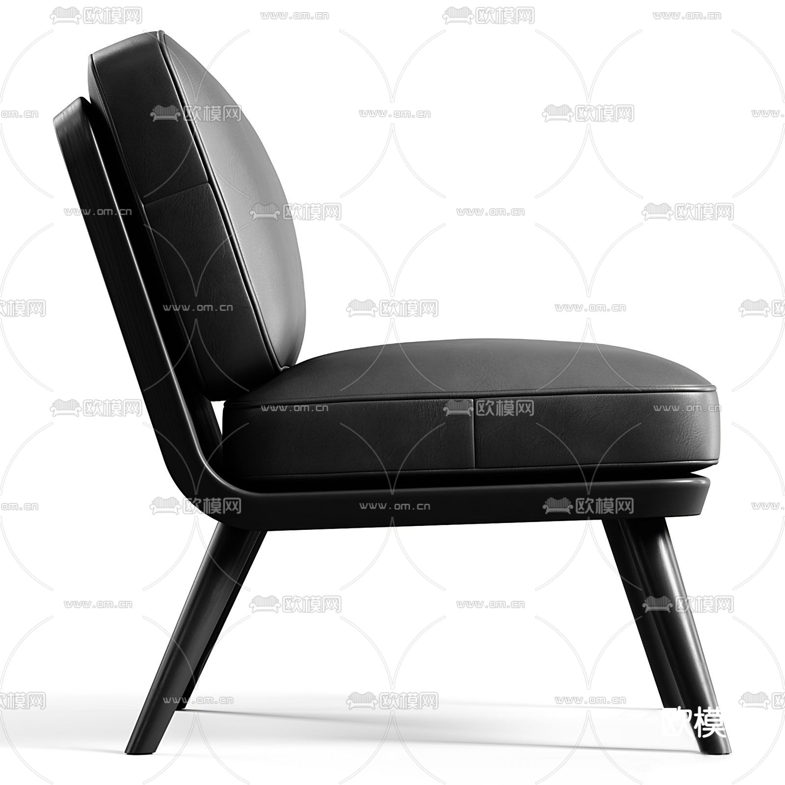 pertica现代灰色皮革休闲椅3d模型下载（渲染图3）