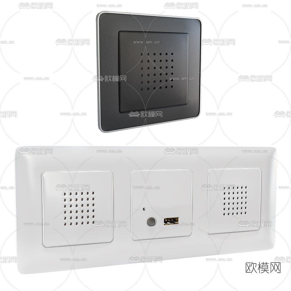 Simon 现代开关控制面板3d模型下载