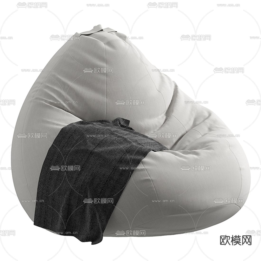 现代懒人沙发3d模型