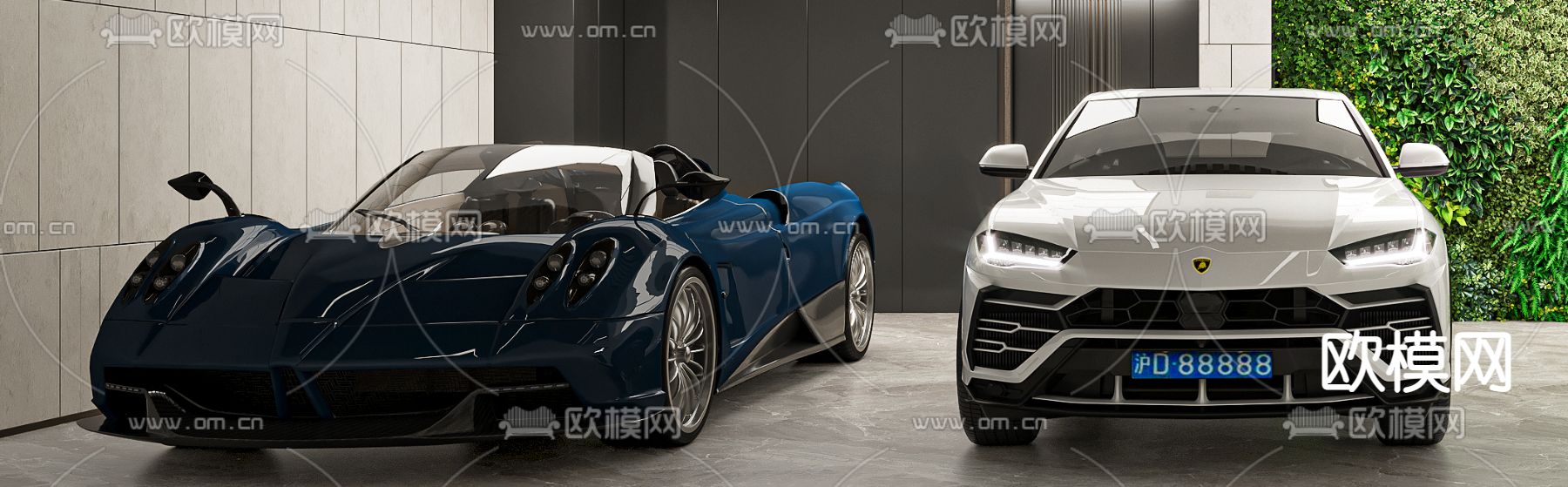 现代车库3d模型