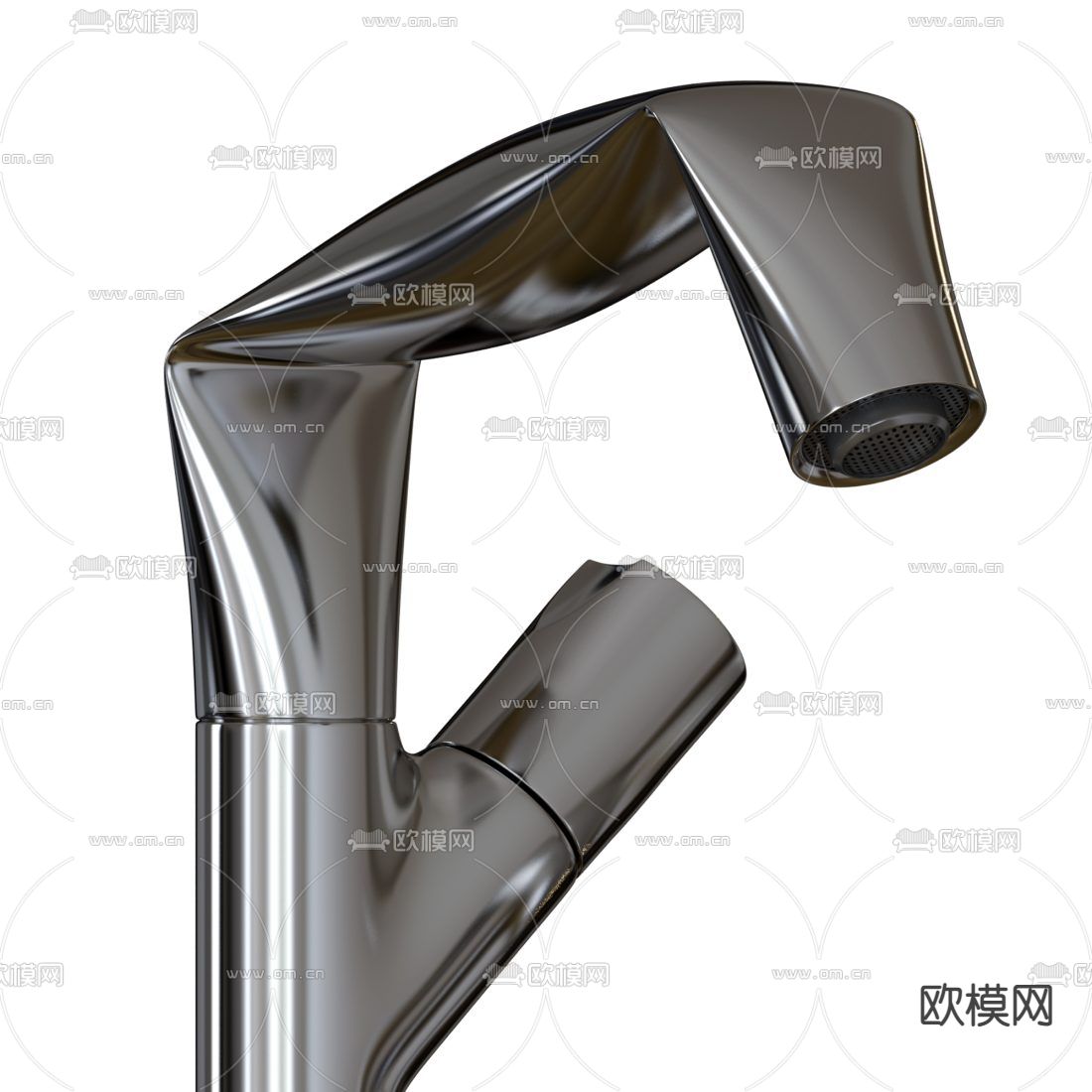 现代金属水龙头3d模型下载（渲染图6）