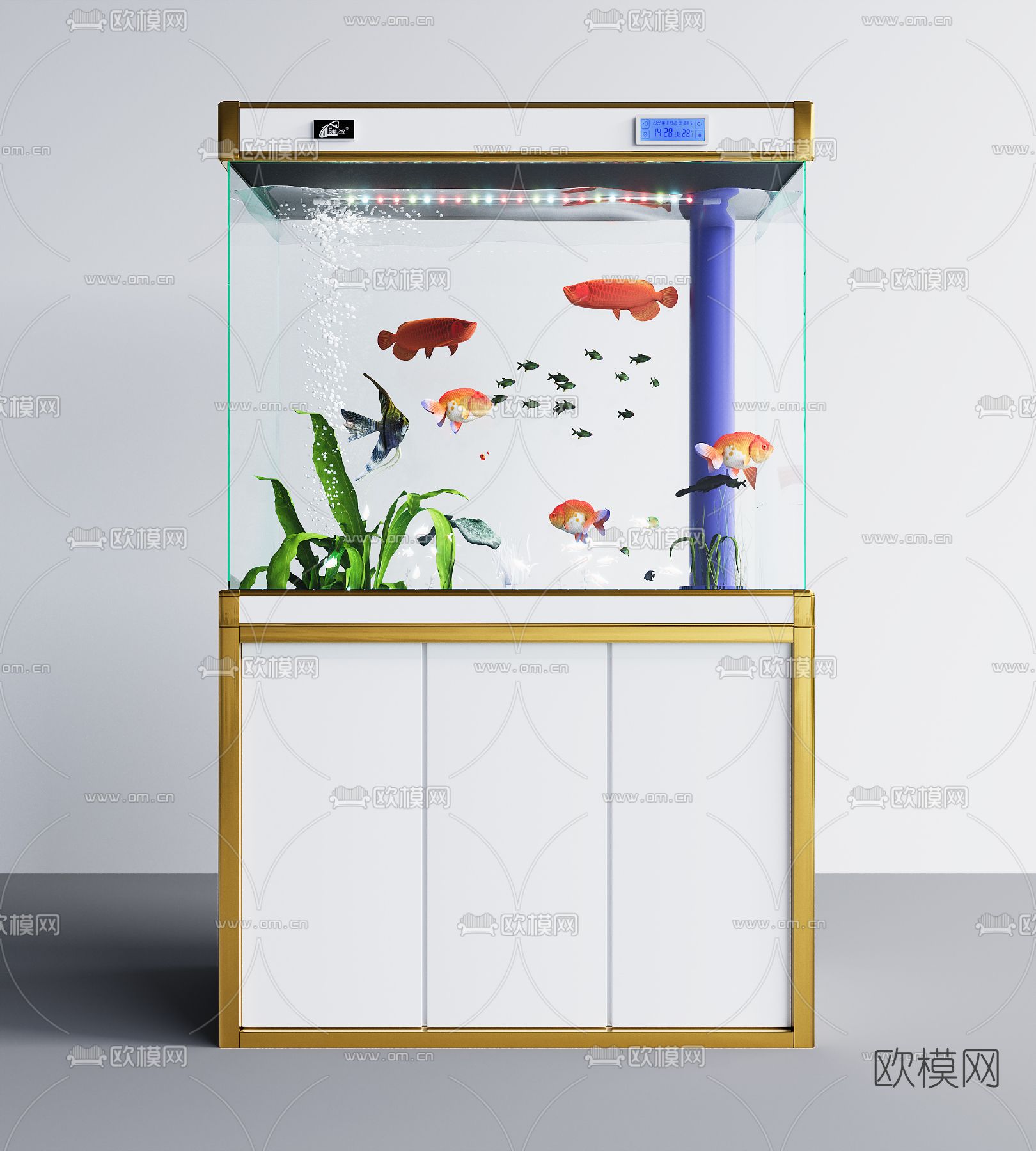 现代鱼缸3d模型下载