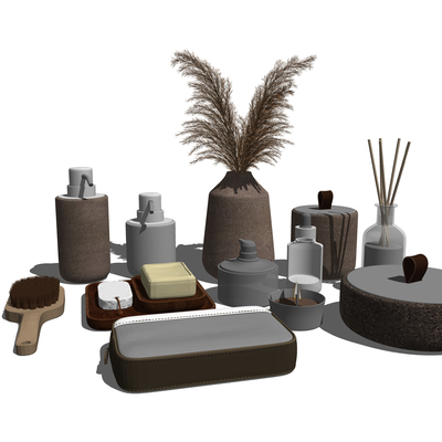  现代洗漱用品su模型 