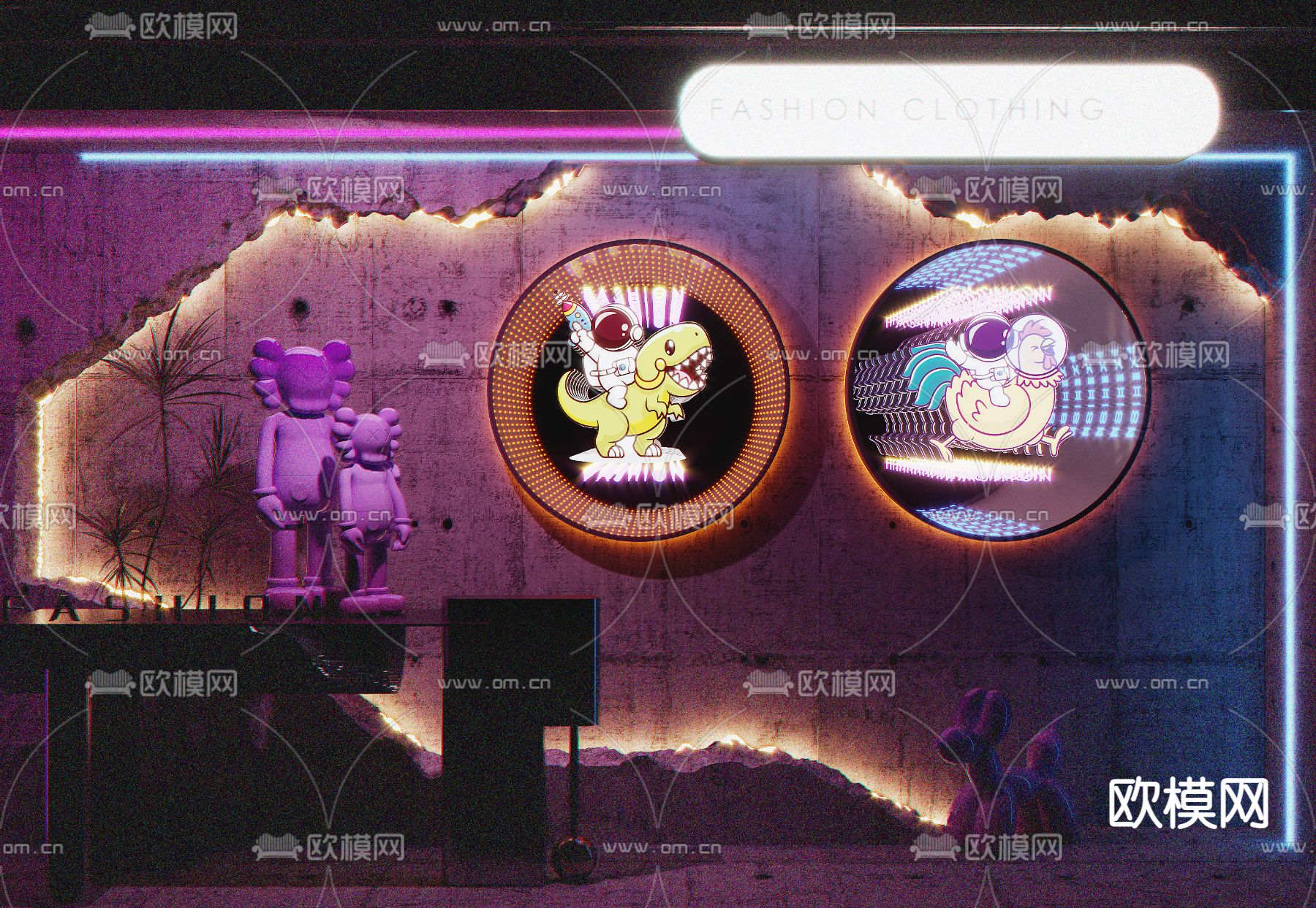 现代网红宇航员深渊镜3d模型