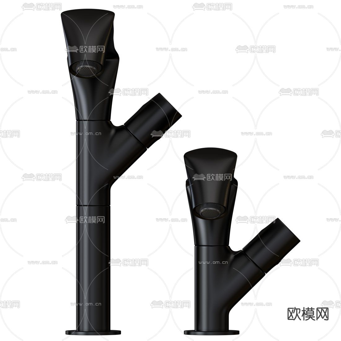 现代金属水龙头3d模型下载（渲染图3）