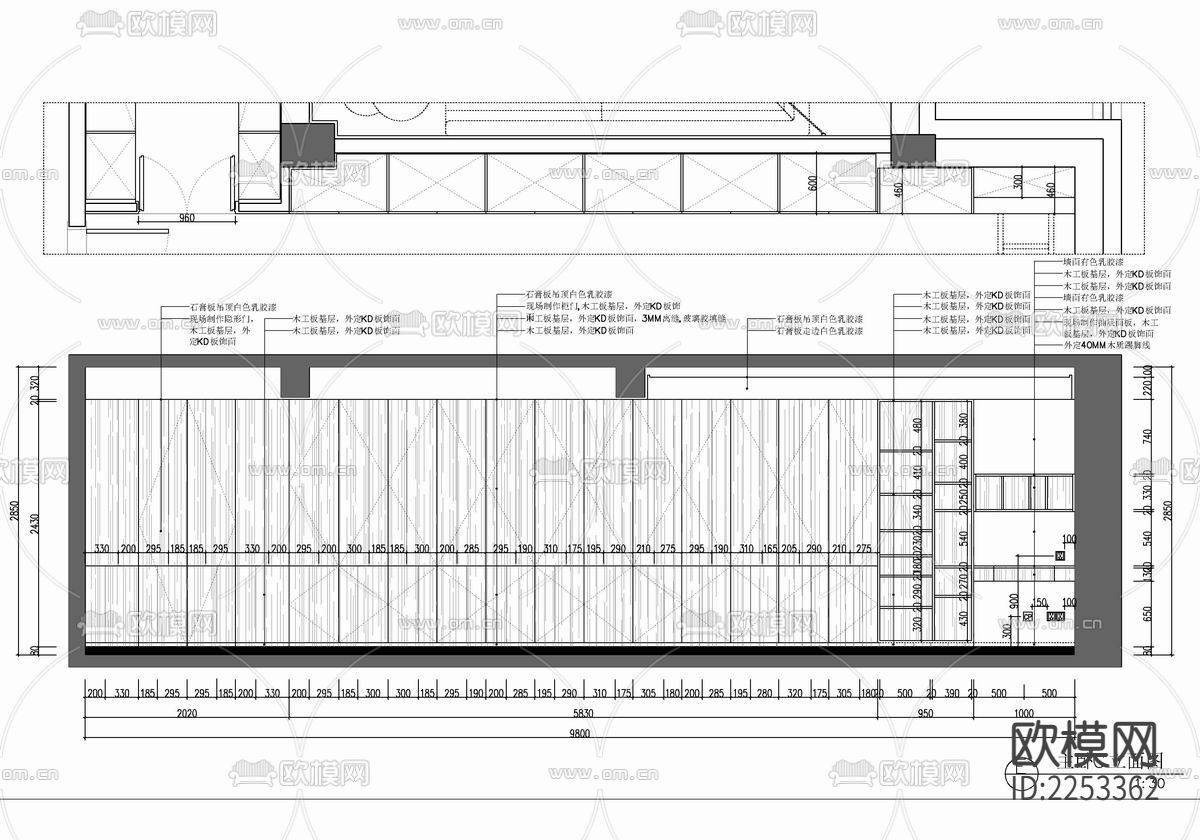 180㎡家装大平层cad施工图下载（渲染图9）