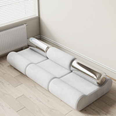  奶油风休闲沙发su模型 