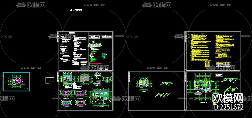 农民集中居住区给排水cad施工图下载（渲染图1）