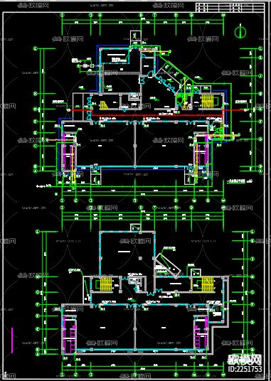 汤南幼儿园报审给排水cad施工图下载（渲染图3）