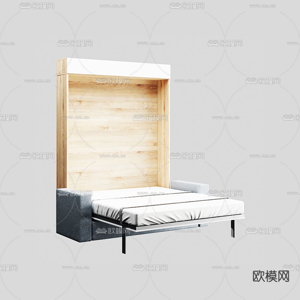 现代沙发床免费3d模型下载（渲染图4）