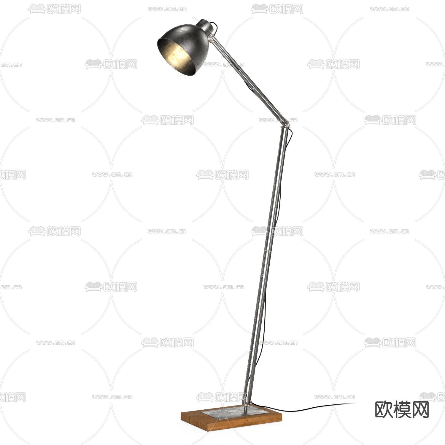 现代金属落地灯免费3d模型下载（渲染图2）