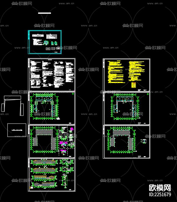 党群服务中心给排水系统cad图库下载（渲染图1）