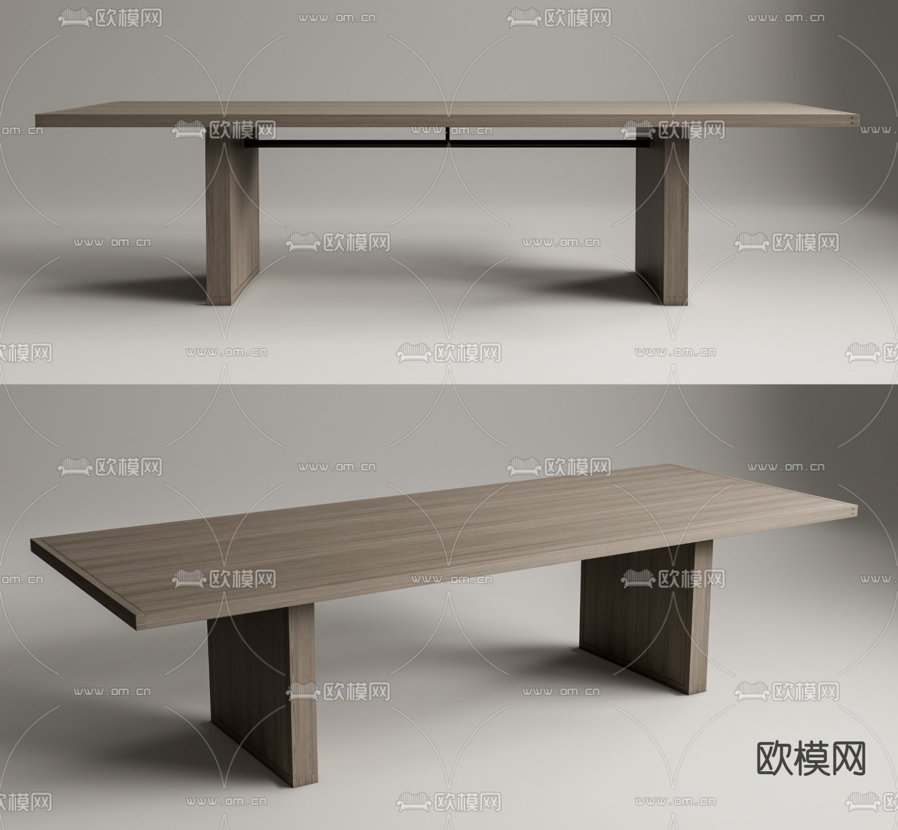 B&B现代餐桌su模型下载（渲染图1）