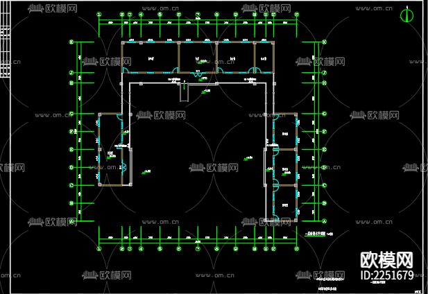 党群服务中心给排水系统cad图库下载（渲染图3）