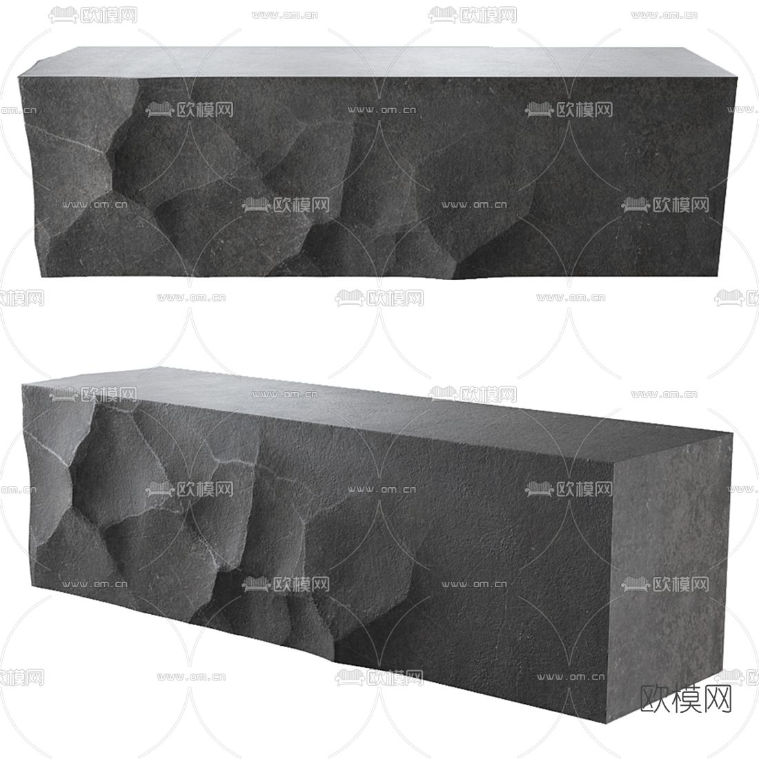现代前台接待台3d模型下载（渲染图1）