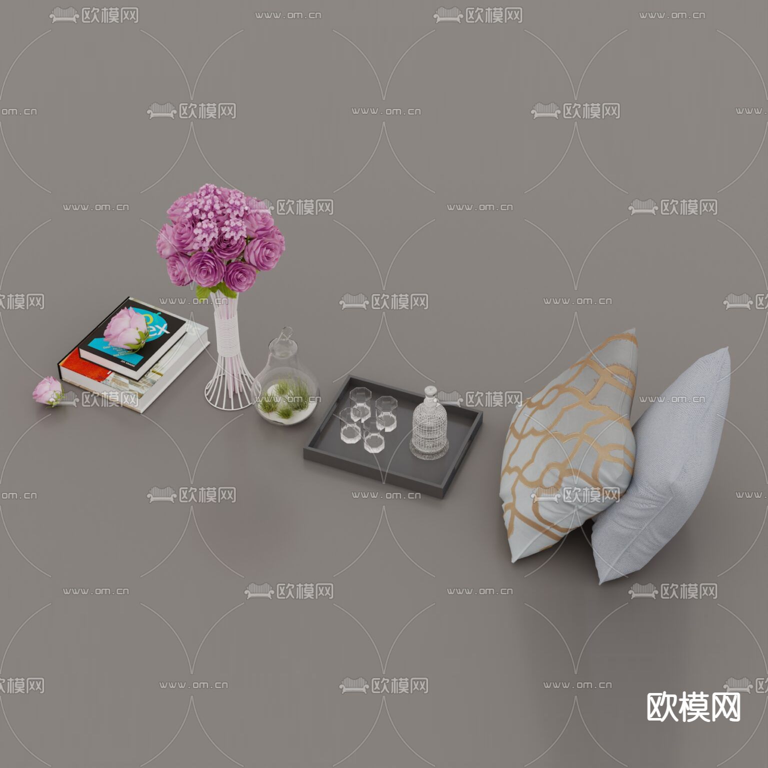 现代简约装饰摆件免费3d模型下载