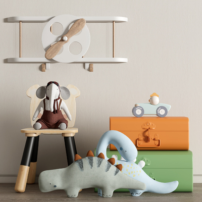  现代儿童玩具摆件su模型 