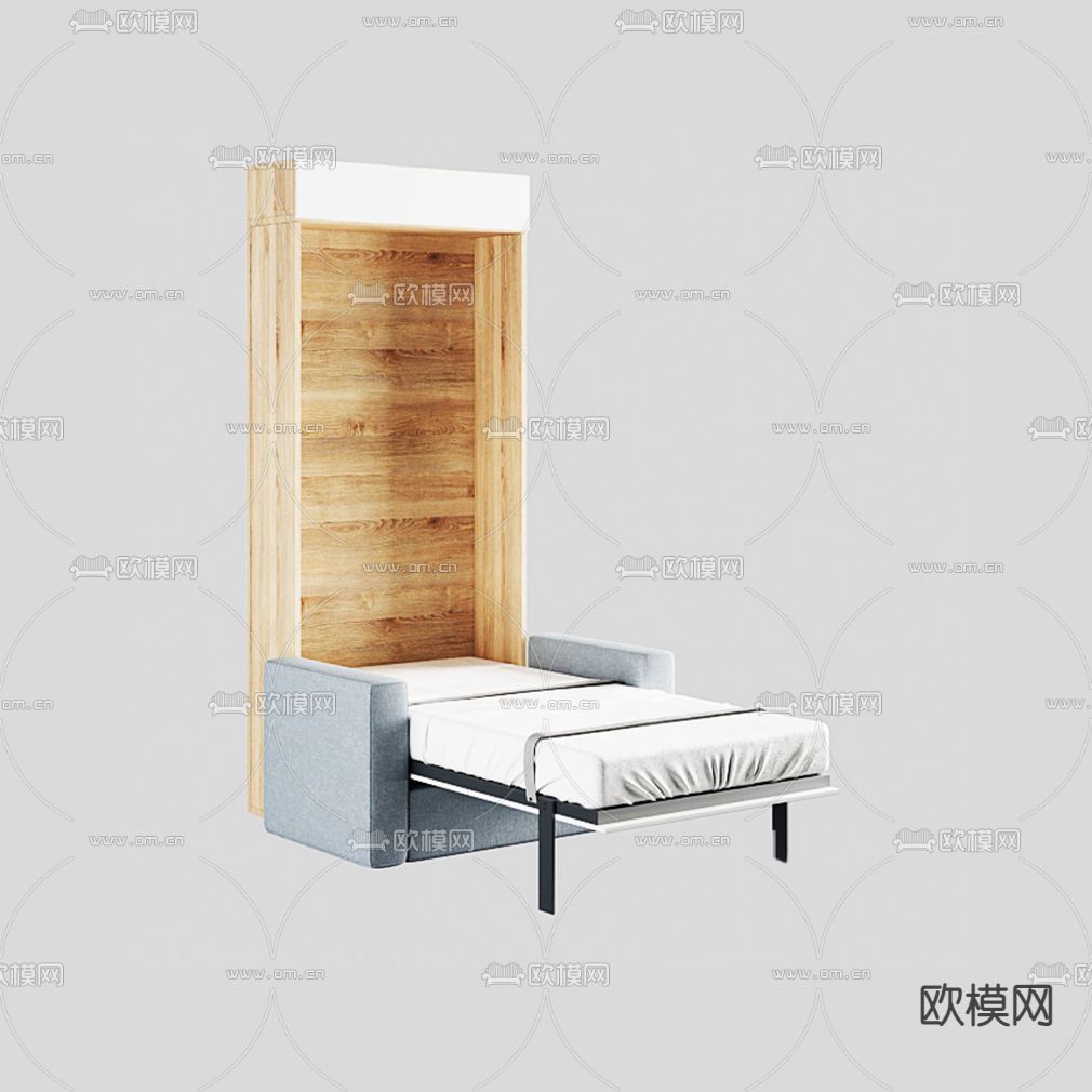 现代沙发床免费3d模型下载（渲染图1）