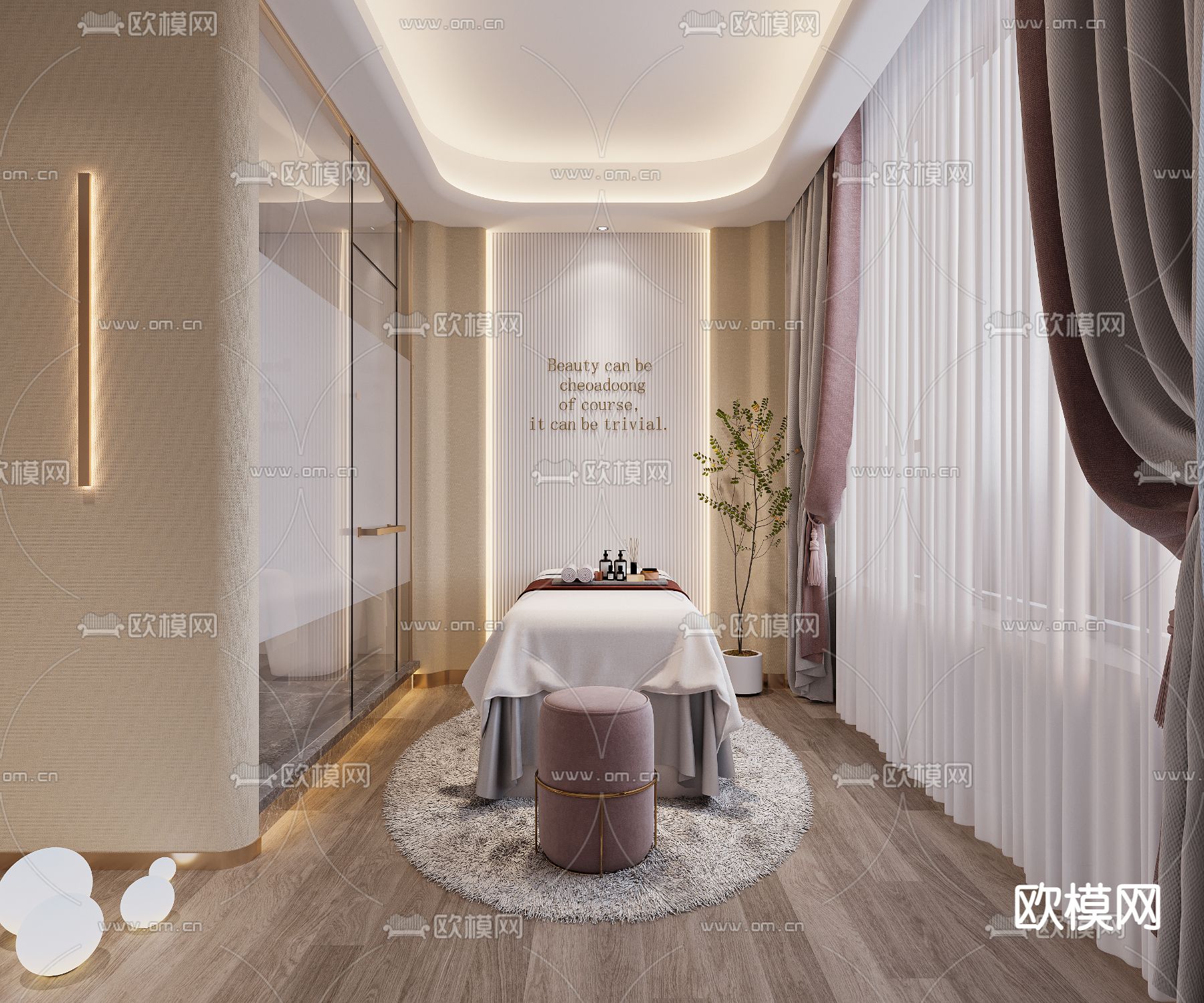 现代SPA美容店3d模型下载（渲染图3）