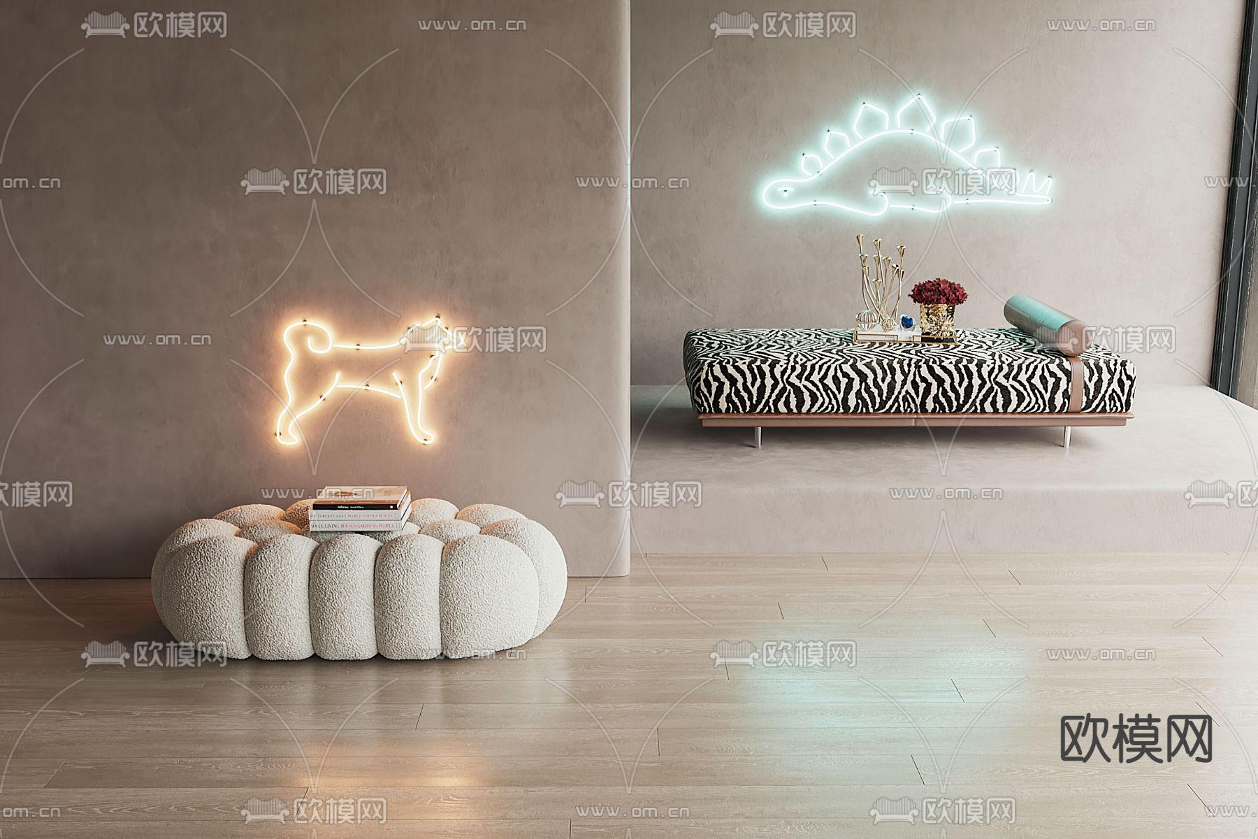 Verzelloni现代沙发凳su模型