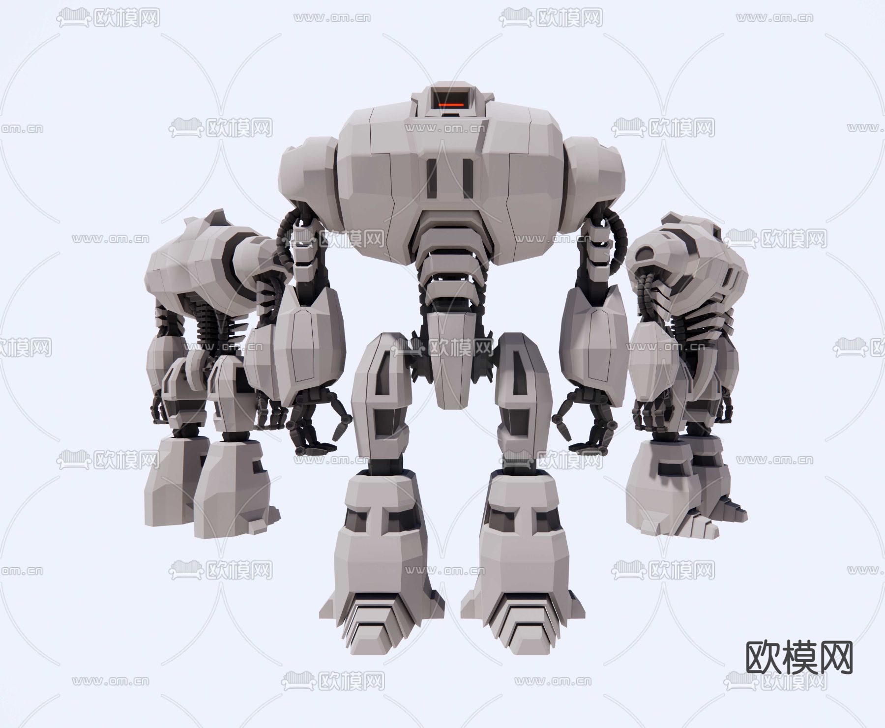 现代机器人潮玩手办su模型下载（渲染图1）