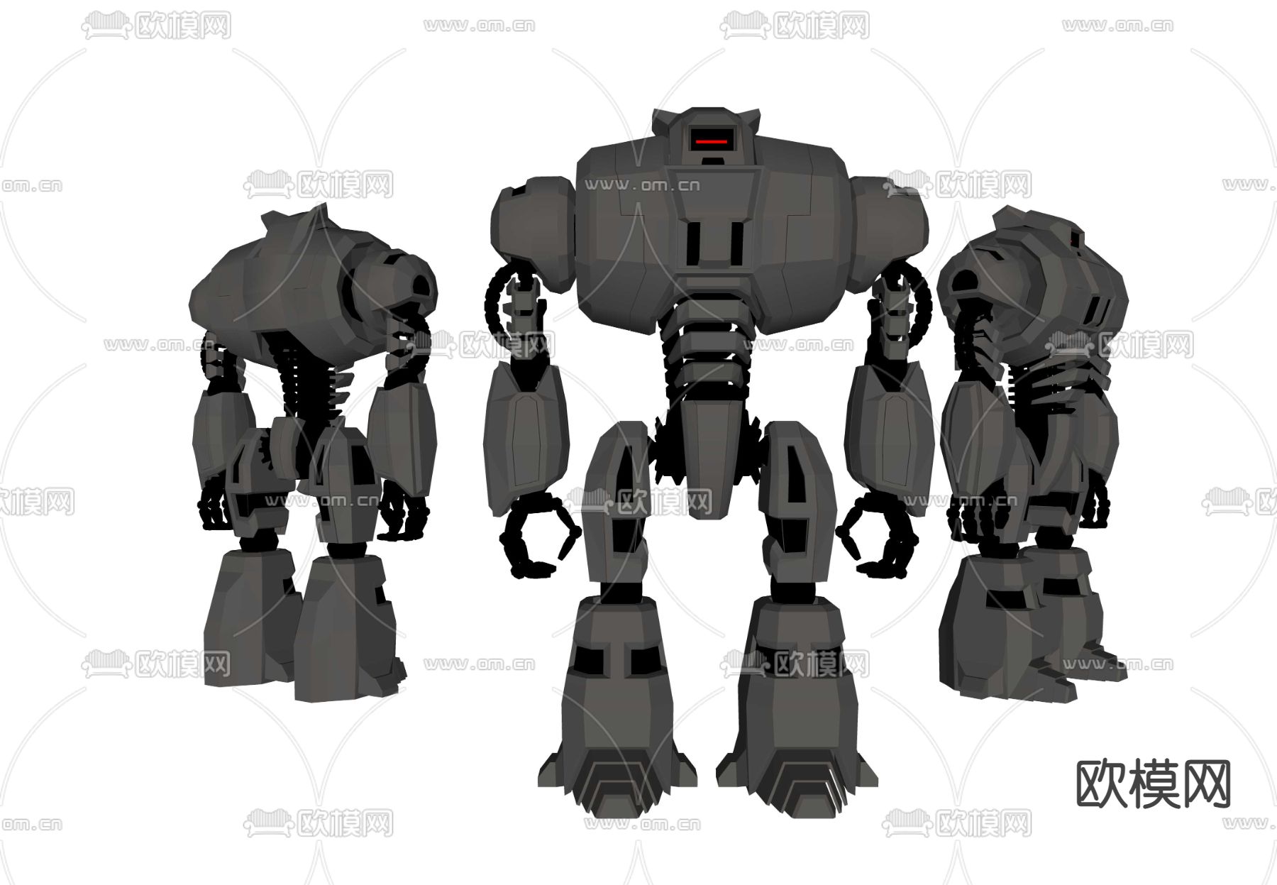 现代机器人潮玩手办su模型下载（渲染图2）