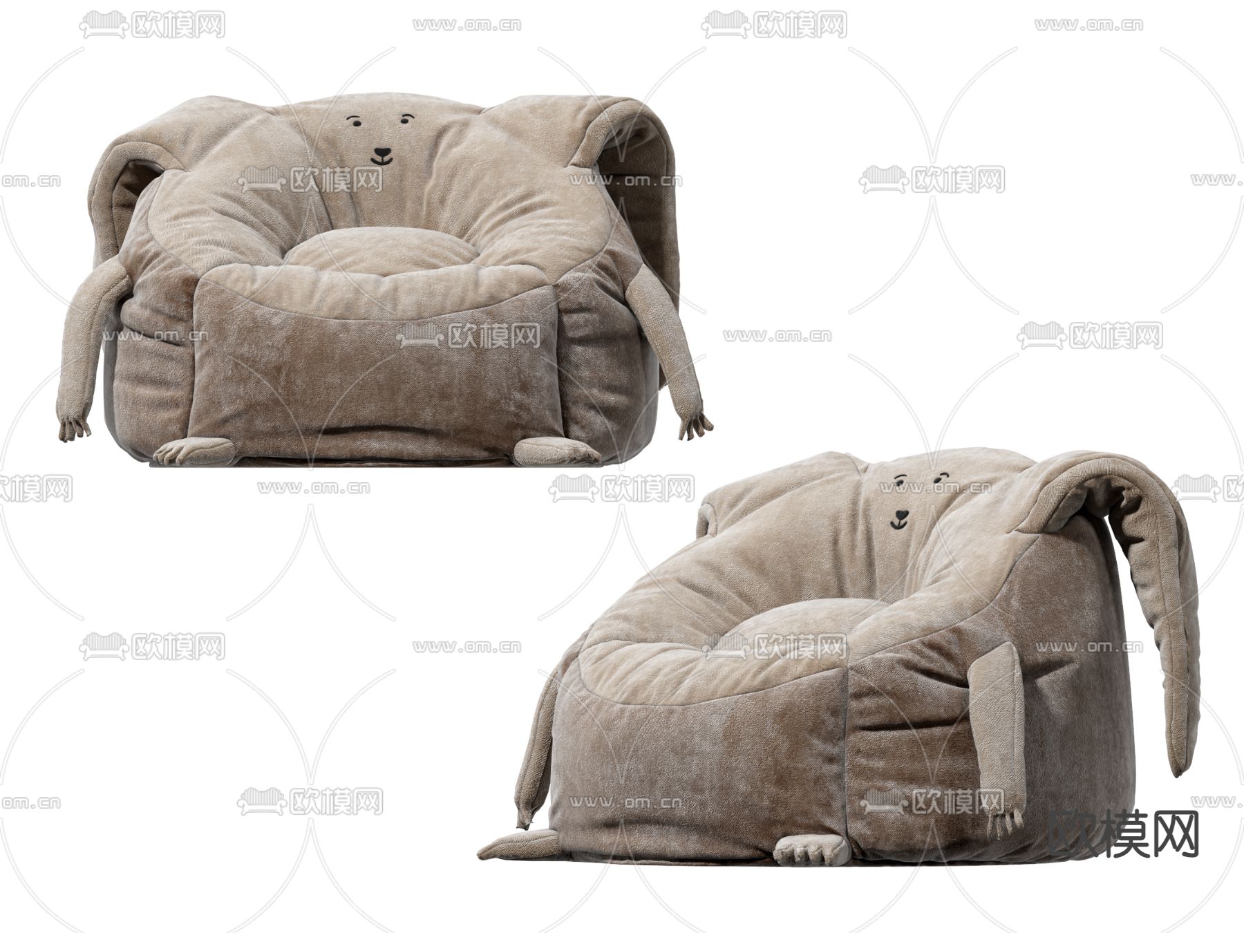 现代儿童懒人沙发3d模型下载