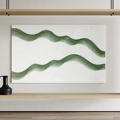 侘寂风编织线装饰画su模型