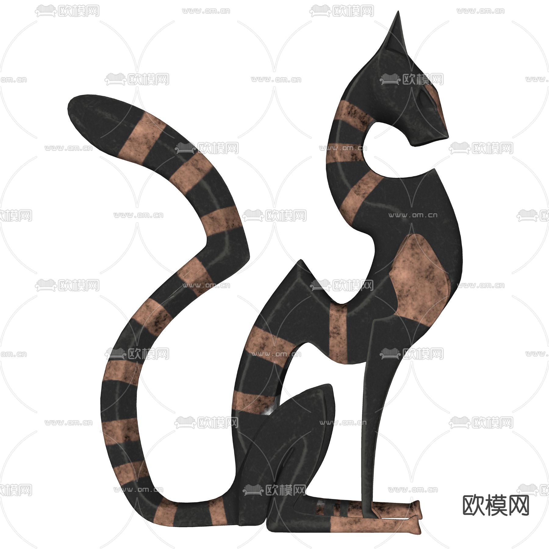 现代动物雕塑摆件su模型下载（渲染图2）