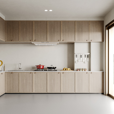  侘寂风厨房su模型 