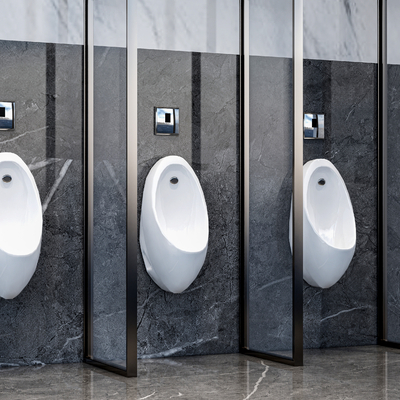  现代小便池su模型 