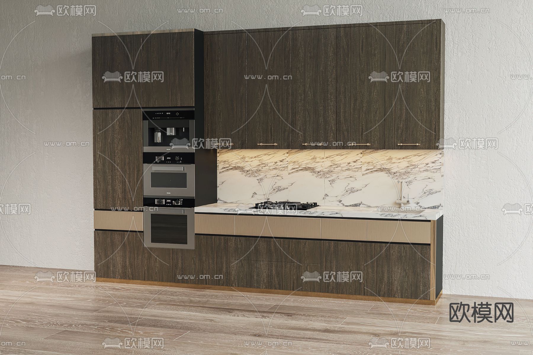 Poliform 现代橱柜su模型下载（渲染图1）