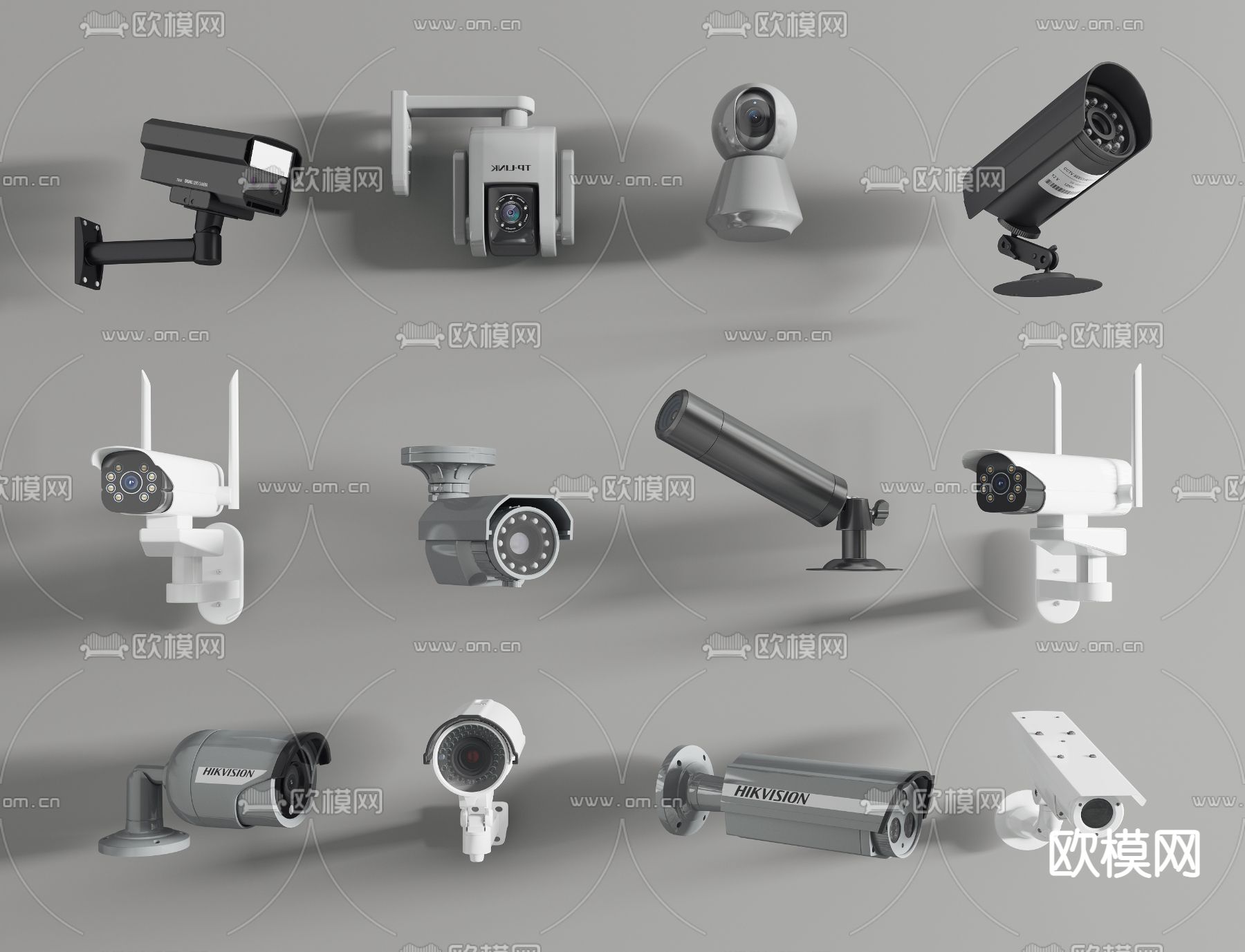 电子眼摄像头监控设备3d模型下载